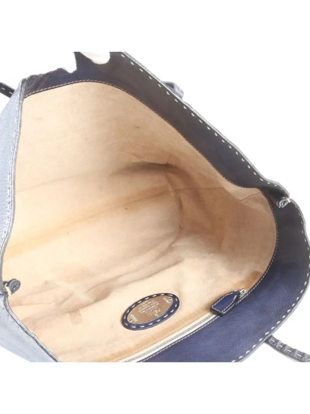 Fendi Selleria Calfskin Leather Tote Bag Shoulder Business Document